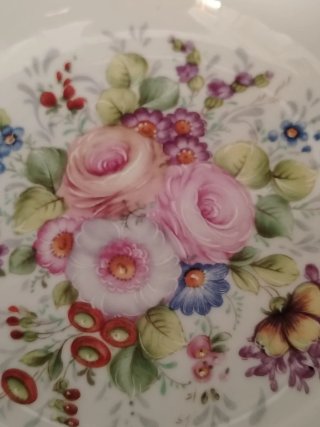 Ciotola Limoges Vintage Porcellana Fiori