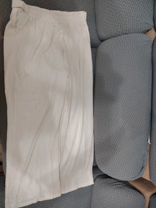 Pantalón de lino blanco