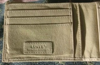 Portafoglio Levi's Uomo Beige