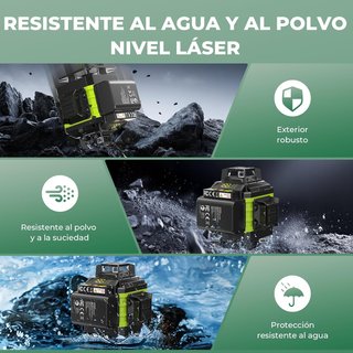 Nivel láser autonivelante 360° 16 líneas 4D