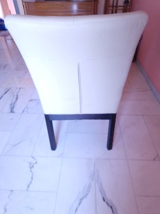 Poltrona in pelle  bianco panna - USATA