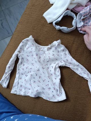 Blusa bebé floral manga larga