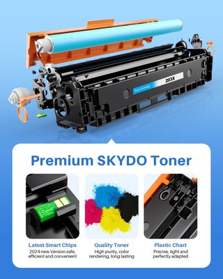 Tóner compatible HP 203X CF540X paquete 4