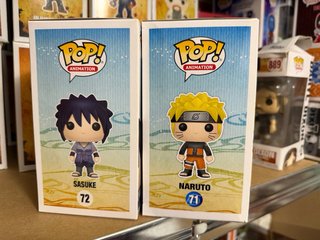2 Funko Pop Naruto Shippuden Sasuke 72 y Naruto 71