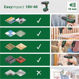 Bosch taladro percutor EasyImpact 18V-40