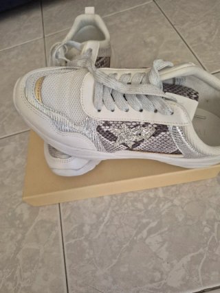 Scarpe Twinset bianche e argento