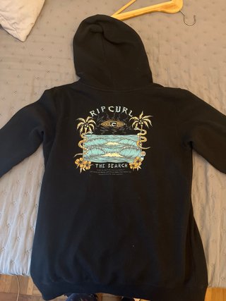 Sudadera Rip Curl Negra con Diseño Serpiente