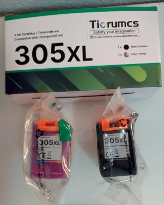 2 Cartuchos Tinta 305XL HP Negro y Color