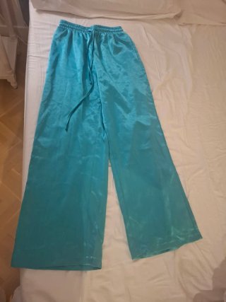 Pantalones largos satinados