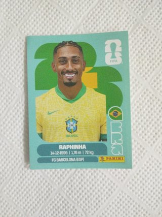 Carta Fútbol Mundial Raphinha Brasil