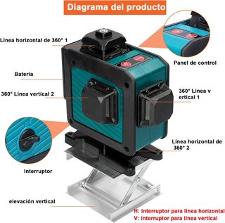 Geevorks Nivel Láser 360 16 Líneas 4D