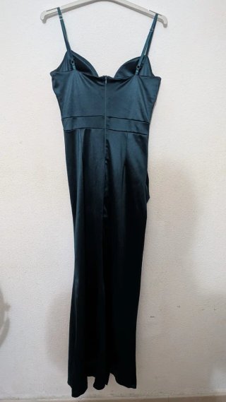 Vestido largo verde oscuro