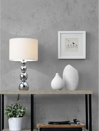 Lampada da tavolo moderna cromo bianco lux.pro