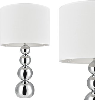 Lampada da tavolo moderna cromo bianco lux.pro