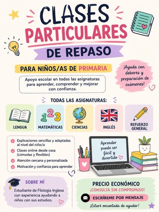 Clases particulares de refuerzo para verano