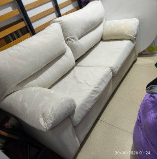 Sofá cama 135cm tela beige