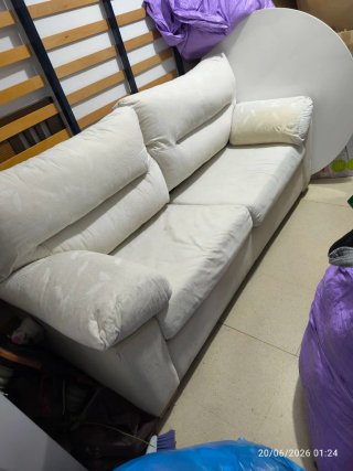 Sofá cama 135cm tela beige