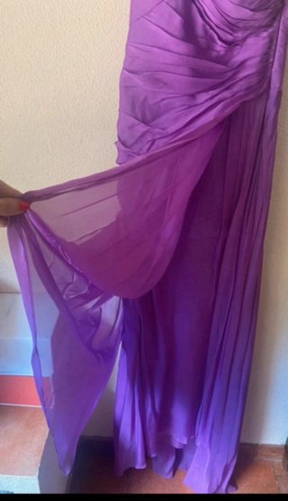 Vestido de noche seda drapeado hecho en España