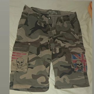 Pantalón Cargo Camuflaje Calaveras JUST REBEL