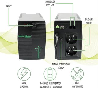 Master Power SAI UPS 650 VA protezione