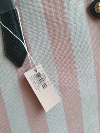 Bolso Victoria's Secret Rayas Rosa Blanco