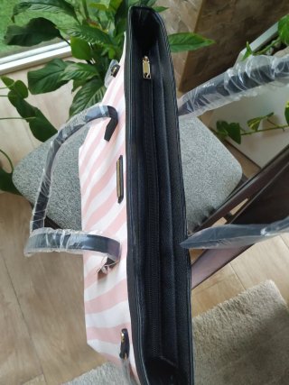 Bolso Victoria's Secret Rayas Rosa Blanco
