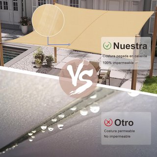SUNNY GUARD Toldo Vela Sombra Impermeable 3x5m
