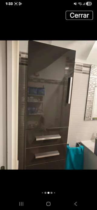 Mueble armario de baño lacado