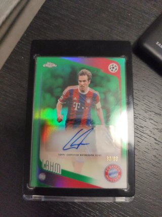 Tarjeta de Cromos Topps Chrome Autografiada Lahm 8