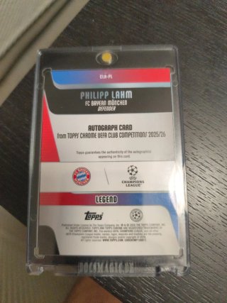 Tarjeta de Cromos Topps Chrome Autografiada Lahm 8