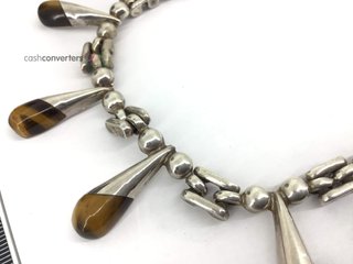 collar plata 925mm con piedra 15cm
