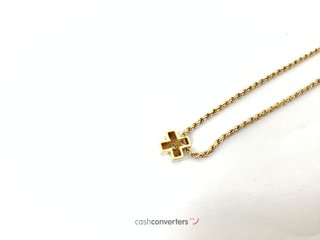 cadena oro 18k con piedra con circonita 25cm