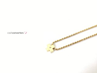 cadena oro 18k con piedra con circonita 25cm