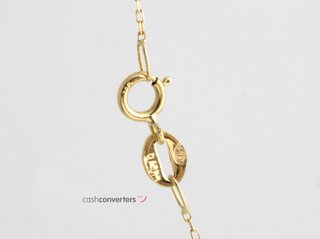 cadena oro 18k con piedra con diamante 22.5cm