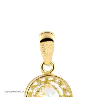 colgante oro 18k con piedra con circonita