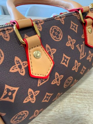 Bolso LV Speedy Marrón y Rojo