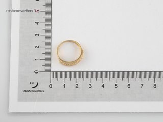 anillo oro 18k con piedra con circonita t. 14 (17,2 mm)