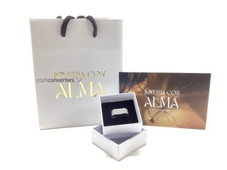 anillo oro 18k con piedra con diamante