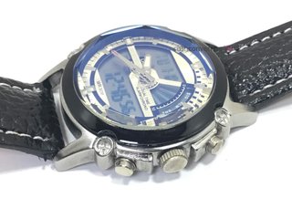 reloj pulsera caballero sin marca dual time analógico-digital chrono wr 30m