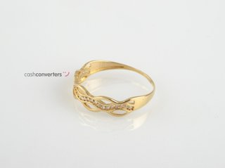 anillo oro 18k con piedra con circonita