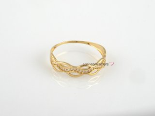 anillo oro 18k con piedra con circonita