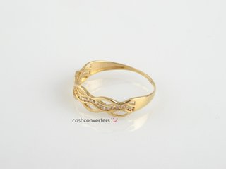 anillo oro 18k con piedra con circonita