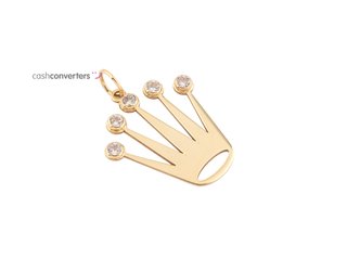 colgante oro 18k con piedra con circonita