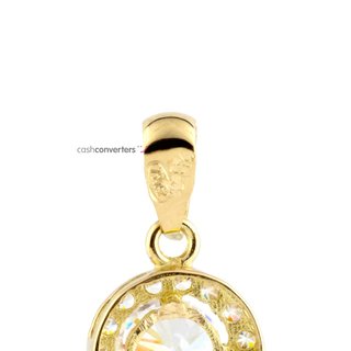 colgante oro 18k con piedra con circonita