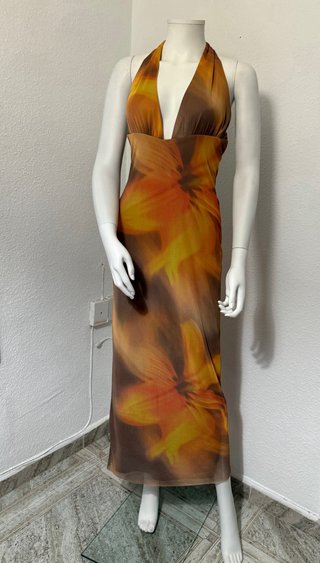 Vestido largo Zara estampado floral