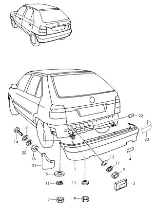Moldura Paragolpes Skoda Felicia