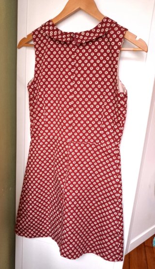 Vestido Traka Barraka cuello bebé retro M