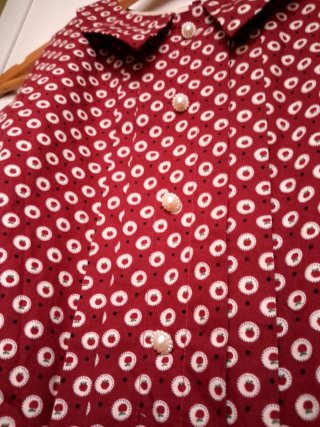 Vestido Traka Barraka cuello bebé retro M