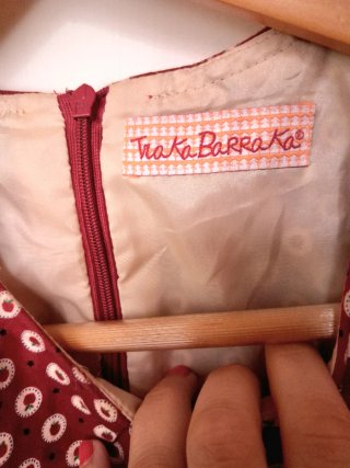 Vestido Traka Barraka cuello bebé retro M