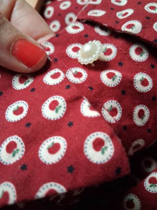 Vestido Traka Barraka cuello bebé retro M